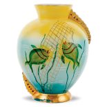 A ceramic vase Gualdo Tadino, 20th century 29x11.5 cm.