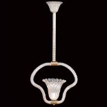 Glass chandelier Murano, around 1950 90x40 cm.