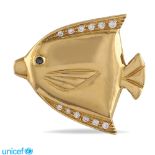 18kt gold fish brooch peso 10 gr.