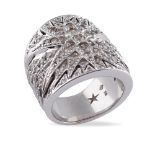 18kt white gold band ring peso 26 gr.