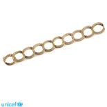 18kt gold bracelet 1950/60ies peso 55 gr.