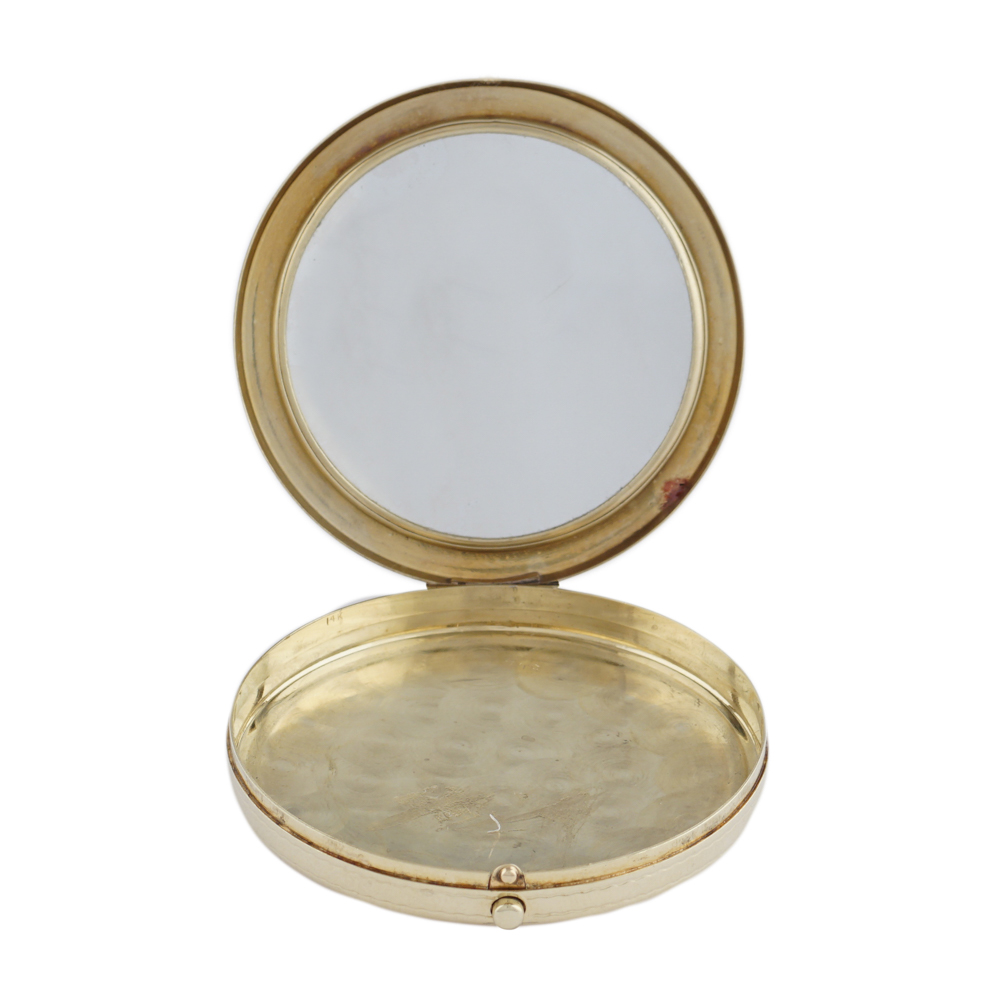 Yellow gold powder compact 20th century peso 34 gr. - Image 2 of 2