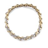 Pomellato, 18kt yellow and white gold collier '90ies peso 211 gr.