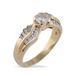Damiani, 18kt gold and diamond ring peso 6 gr.