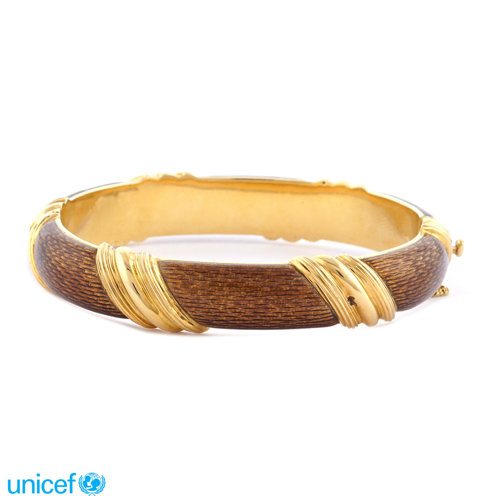 18kt gold bangle bracelet peso 57 gr. - Image 2 of 2