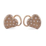 Leo Pizzo, heart shaped earrings peso 7 gr.