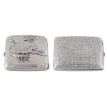 Two silver sigarette boxes early 20th century