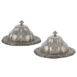 Pair of silver domes London, 1840 peso 4185 gr.