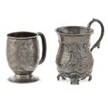 Two silver mugs Birmingham, 1860 -1910 peso 153 gr.