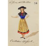 Costume sketches for "La forza del Destino" Milan, 1890 circa 25x16,5 cm