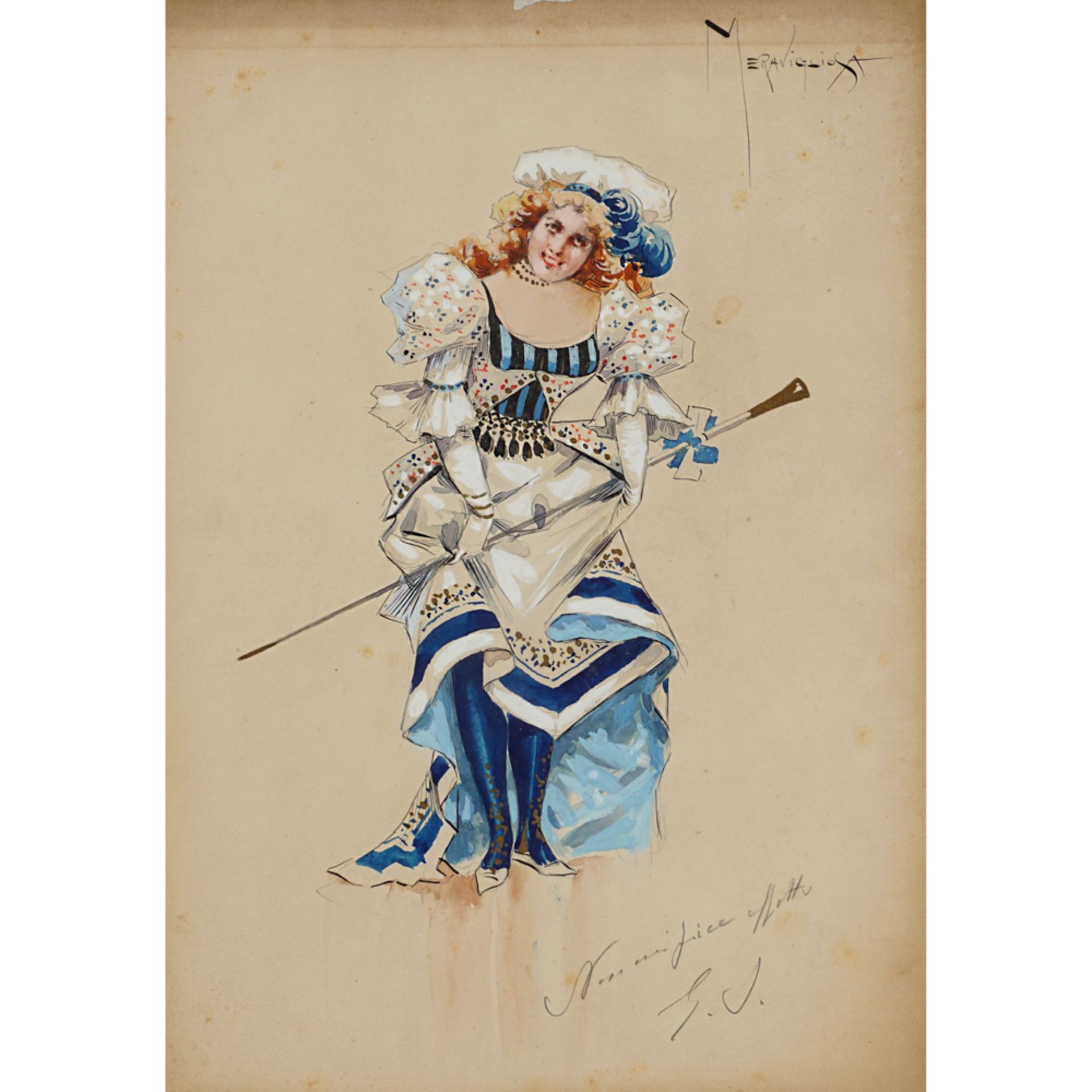 Cotume sketches for "Andrea Chénier" Milano, 1896 circa 34,5x24,2 cm