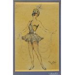 Costume sketches for the "Excelsior Ball" Italy, 20th century 45,5x31 cm