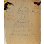 Costume sketches Italy, 20th century 28x22 cm.