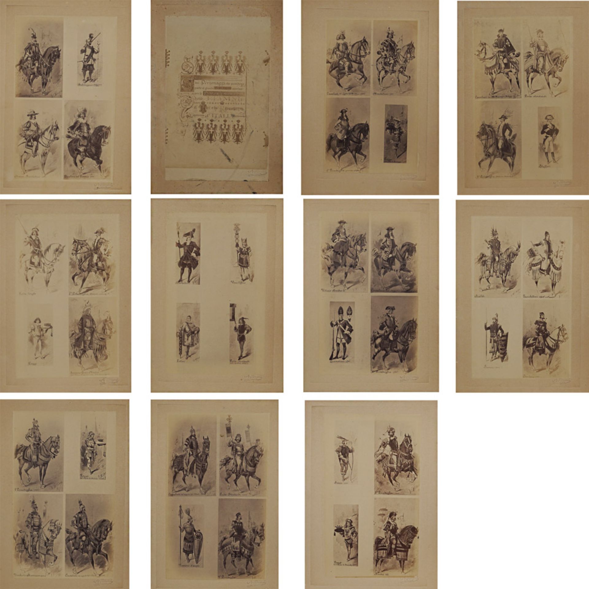 Collection of 11 prints Italy, 20th century 32x23 cm - Bild 2 aus 2