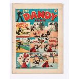 Dandy No 21 (1938). Good colours, centre page worn overhang edges, cream/light tan pages [vg]
