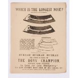 Boy's Champion No 1 newsagents window ad (1900) published by J Henderson 18 Dec 1900. Msrmts 11 x