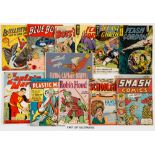 Bulletman 10 (1951), Buccaneers 4, Blue Bolt 19, Boy's Fun 7, 12, 19, Flash Gordon (US issue pence