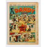 Dandy No 12 (1938). Good colours, overhang edges have tears and some grubbiness. No loss [gd+]