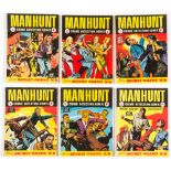 Manhunt (WDL 1959) 1-6 featuring Secret Agent X-9 [fn-/vfn] (6)