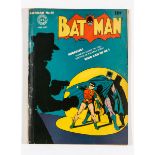 Batman 16 (1943) 1st Alfred. Clear taped spine, 2 extra staples, cover edge tears, some repaired