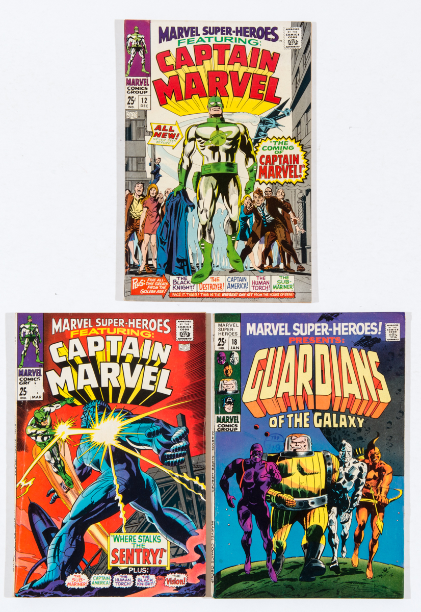 Marvel Super-Heroes (1967-69) 12, 13, 18. All cents copies. # 13 colour scrape to cover, 18 multiple
