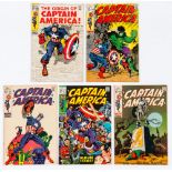 Captain America (1969) 109-113. All cents copies [fn-vfn/vfn+] (5). No Reserve