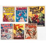 Super Duper comics (late 1940s, Cartoon Art Prod.) 6, 8, 9, 14 (large format, rare), 21 and Super-