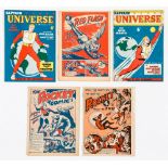 British Super-Heroes (1950s). Captain Universe 1, 2 (Arnold Book Co), Red Flash (Philmar, red