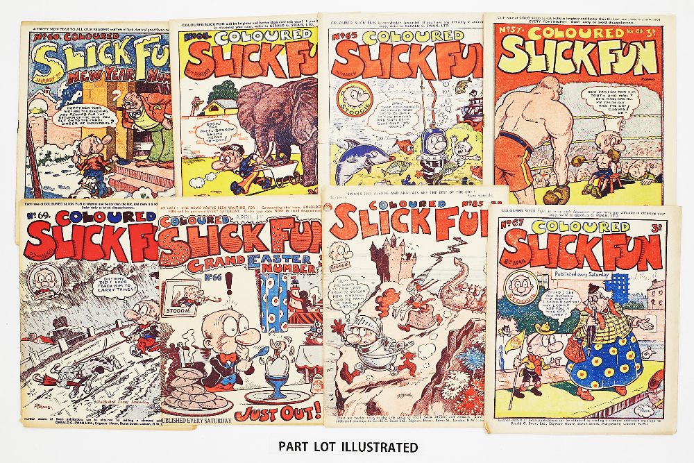 Coloured Slick Fun (1949-50 G.G. Swan) 54, 57, 58, 60, 62-71, 85, 87. E.H. Banger artwork and