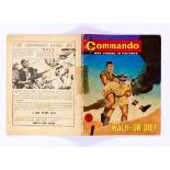 Commando War Stories in Pictures No 1 (1961) D.C. Thomson. 'Walk - or Die!'. Some tape to front