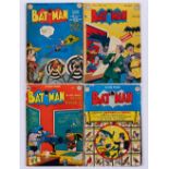 Batman (1949-50) 51, 53, 58, 61. All have clear tape repairs to spine and front covers [gd/gd+] (4).