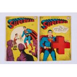 Superman (1945) 33, 34. #33 three inch tape to spine, back cover scrape, cream pages [gd-vg], #34