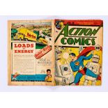 Action Comics 36 (1941). Amateur restoration to spine area of front cover and small part of back