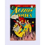 Action Comics 81 (1945). Some colour touches to top front cover. Tape repairs to back cover tears [