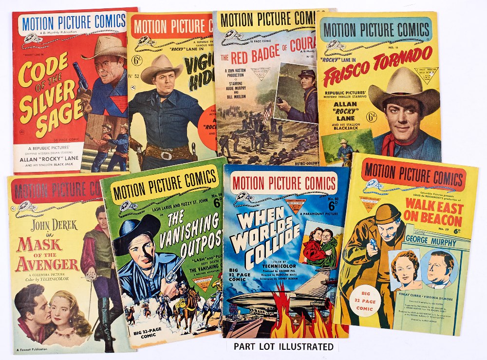 Motion Picture Comics (L. Miller 1950s) 50 (No 1), 51-60 (No 59 had two different issues) [vg+/