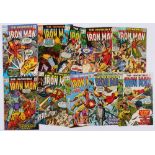 Iron Man (1970) 21, 22, 24, 25, 27-32 (#25, 28, 30-32 cents copies) [fn/fn+] (10). No Reserve