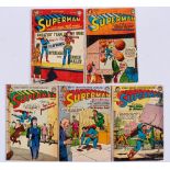 Superman (1951-54) 70, 79, 84, 88, 89. #88, 89 amateur restoration [apparent vg-], 70, 79, 84 [