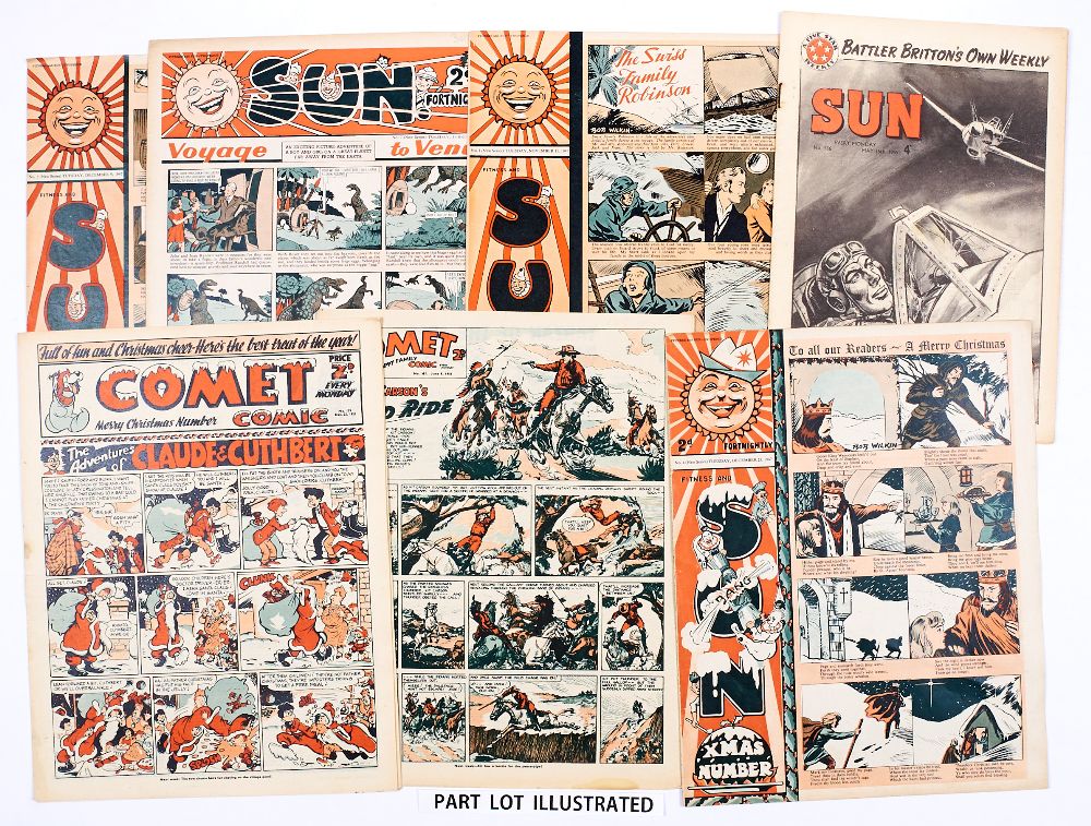 Sun (1947-48) 1, 3-7, 10, 12, 13, 15-17, 19, 20 and 5 issues from 1959. With Comet (1951-52) 151-