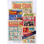 1960s-80s Mix. The Big One 19.12.64, Buster (1960-63) 4 issues, Tracy 1 (1979) wfg Beryl The Peril