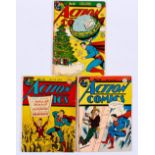 Action Comics (1945-46) 80, 93, 98. #80: amateur restoration to lower spine and b/cover corners, #