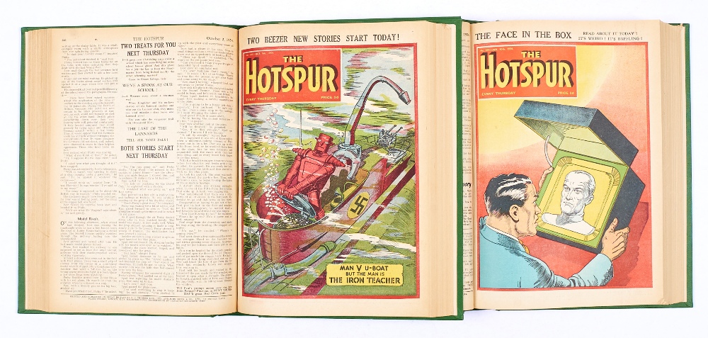 Hotspur (1954) 895-946. Complete year in two bound volumes. Leatherface and Black Lightning