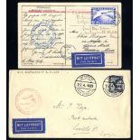 1929 Mediterranean flight envelope to Seville, franked 2mk ‘Eagle’ tied by ‘Luftschiff Graf