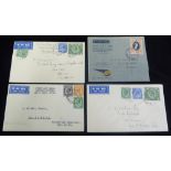 1934-53 first flight covers (4) 1934 Acceptance for SAN Madagascar Broken Hill - Mozambique (total