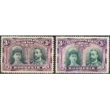 1910-13 3s Double Heads, SG.158 (a few minor tones) & RSC 'A,' fine M. (2) Cat. £500