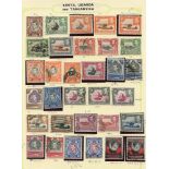 1938-54 KGVI defins M or U incl. P.14 10c red-brown & orange UM, 20c M, 2s & 5s UM & £1 M, P.13¼ 10s