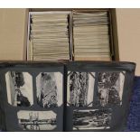 SUBJECT CARDS (700), Tucks cards approx 90% Art cards (350), old album of Indian cards incl.