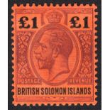 1914-23 MCCA £1 purple & black/red, fresh M, SG.38, Cat. £250
