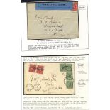 1915-55 accumulation of 23 covers or cards incl. 1915 incoming censored cover from India, 1916