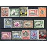 1935 Pictorial Defin set, fine M, SG.110/123. (14) Cat. £475