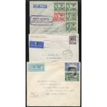 BRITISH WEST AFRICA 1937-38 first flight covers (3) incl. Elder Colonial AW Freetown - Bathurst with